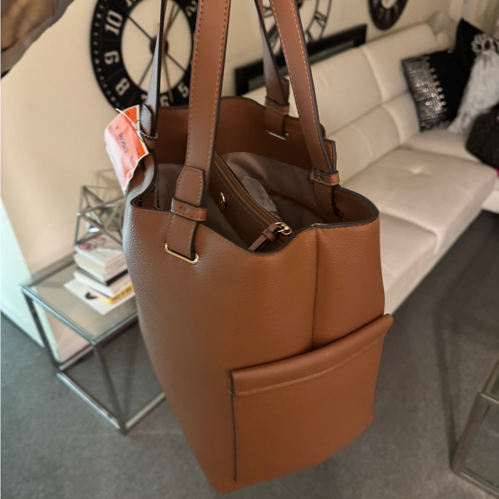 Calvin Klein Collection Brown Leather Tote - Picture 6 of 10